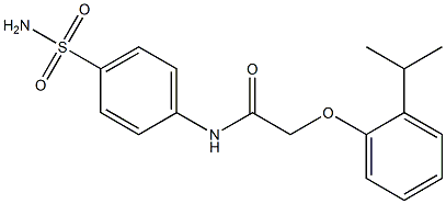 N-[4-(aminosulfonyl)phenyl]-2-(2-isopropylphenoxy)acetamide 구조식 이미지