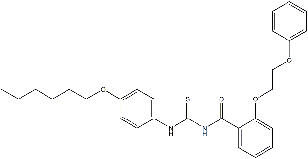 N-[4-(hexyloxy)phenyl]-N'-[2-(2-phenoxyethoxy)benzoyl]thiourea Structure