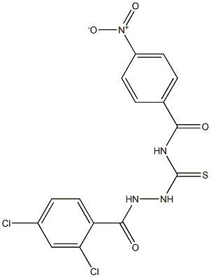 N-{[2-(2,4-dichlorobenzoyl)hydrazino]carbothioyl}-4-nitrobenzamide 구조식 이미지