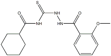 N-{[2-(2-methoxybenzoyl)hydrazino]carbothioyl}cyclohexanecarboxamide 구조식 이미지