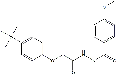 N'-{2-[4-(tert-butyl)phenoxy]acetyl}-4-methoxybenzohydrazide Structure