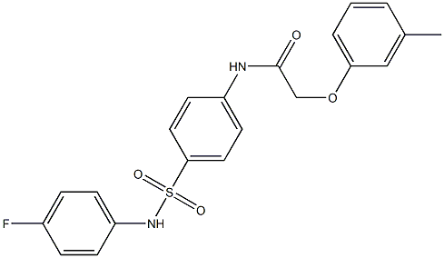 N-{4-[(4-fluoroanilino)sulfonyl]phenyl}-2-(3-methylphenoxy)acetamide Structure