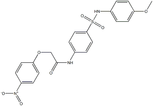 N-{4-[(4-methoxyanilino)sulfonyl]phenyl}-2-(4-nitrophenoxy)acetamide 구조식 이미지