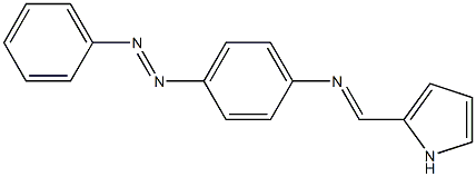 4-[(E)-2-phenyldiazenyl]-N-[(E)-1H-pyrrol-2-ylmethylidene]aniline Structure