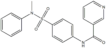 N-{4-[(methylanilino)sulfonyl]phenyl}nicotinamide 구조식 이미지