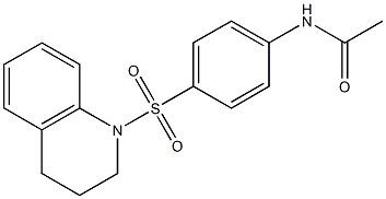 N-{4-[3,4-dihydro-1(2H)-quinolinylsulfonyl]phenyl}acetamide 구조식 이미지