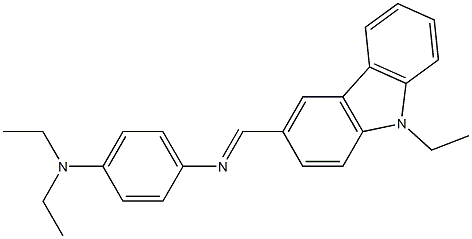 N-[4-(diethylamino)phenyl]-N-[(E)-(9-ethyl-9H-carbazol-3-yl)methylidene]amine Structure