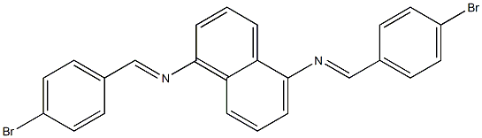 N-[(E)-(4-bromophenyl)methylidene]-N-(5-{[(E)-(4-bromophenyl)methylidene]amino}-1-naphthyl)amine Structure