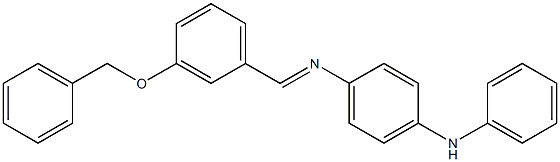 N-(4-anilinophenyl)-N-{(E)-[3-(benzyloxy)phenyl]methylidene}amine 구조식 이미지