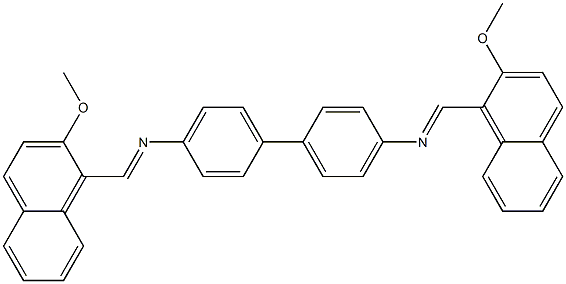 N-[(E)-(2-methoxy-1-naphthyl)methylidene]-N-(4'-{[(E)-(2-methoxy-1-naphthyl)methylidene]amino}[1,1'-biphenyl]-4-yl)amine 구조식 이미지