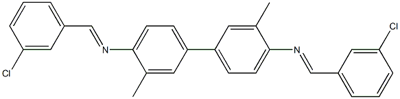 N-[(E)-(3-chlorophenyl)methylidene]-N-(4'-{[(E)-(3-chlorophenyl)methylidene]amino}-3,3'-dimethyl[1,1'-biphenyl]-4-yl)amine Structure
