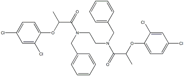 N-benzyl-N-(2-{benzyl[2-(2,4-dichlorophenoxy)propanoyl]amino}ethyl)-2-(2,4-dichlorophenoxy)propanamide Structure