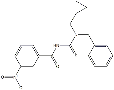 N-benzyl-N-(cyclopropylmethyl)-N'-(3-nitrobenzoyl)thiourea Structure