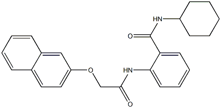 N-cyclohexyl-2-{[2-(2-naphthyloxy)acetyl]amino}benzamide 구조식 이미지