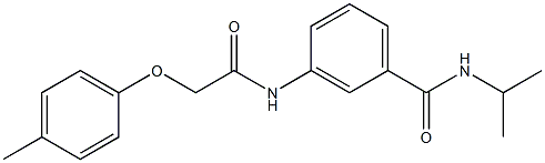 N-isopropyl-3-{[2-(4-methylphenoxy)acetyl]amino}benzamide 구조식 이미지