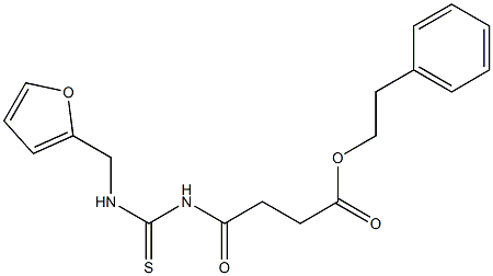 phenethyl 4-({[(2-furylmethyl)amino]carbothioyl}amino)-4-oxobutanoate Structure