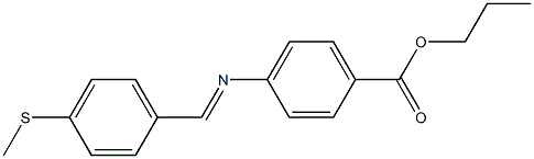 propyl 4-({(E)-[4-(methylsulfanyl)phenyl]methylidene}amino)benzoate Structure