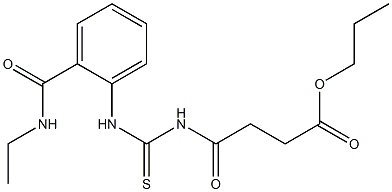 propyl 4-[({2-[(ethylamino)carbonyl]anilino}carbothioyl)amino]-4-oxobutanoate Structure