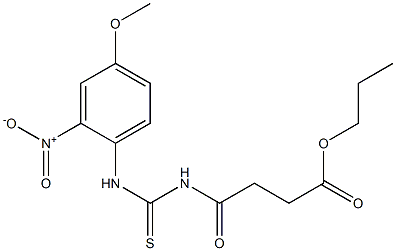 propyl 4-{[(4-methoxy-2-nitroanilino)carbothioyl]amino}-4-oxobutanoate Structure