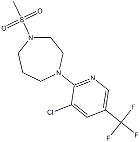 1-[3-chloro-5-(trifluoromethyl)-2-pyridinyl]-4-(methylsulfonyl)-1,4-diazepane 구조식 이미지