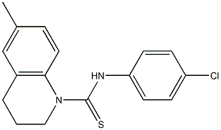 N-(4-chlorophenyl)-6-methyl-3,4-dihydro-1(2H)-quinolinecarbothioamide 구조식 이미지