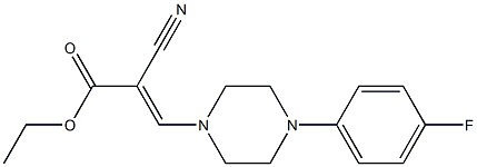 ethyl (E)-2-cyano-3-[4-(4-fluorophenyl)piperazino]-2-propenoate 구조식 이미지