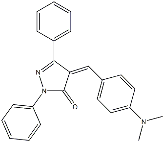 4-{(Z)-[4-(dimethylamino)phenyl]methylidene}-1,3-diphenyl-1H-pyrazol-5-one 구조식 이미지