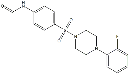 N-(4-{[4-(2-fluorophenyl)piperazino]sulfonyl}phenyl)acetamide Structure