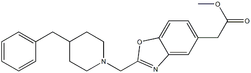 methyl 2-{2-[(4-benzylpiperidino)methyl]-1,3-benzoxazol-5-yl}acetate Structure