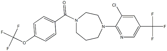 {4-[3-chloro-5-(trifluoromethyl)-2-pyridinyl]-1,4-diazepan-1-yl}[4-(trifluoromethoxy)phenyl]methanone 구조식 이미지