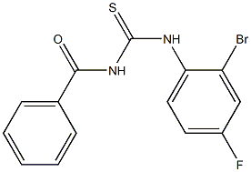 N-benzoyl-N'-(2-bromo-4-fluorophenyl)thiourea Structure