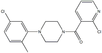 [4-(5-chloro-2-methylphenyl)piperazino](2-chloro-3-pyridinyl)methanone 구조식 이미지