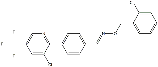 4-[3-chloro-5-(trifluoromethyl)-2-pyridinyl]benzenecarbaldehyde O-(2-chlorobenzyl)oxime 구조식 이미지