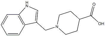 1-(1H-indol-3-ylmethyl)-4-piperidinecarboxylic acid 구조식 이미지