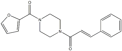 (E)-1-[4-(2-furylcarbonyl)piperazino]-3-phenyl-2-propen-1-one Structure