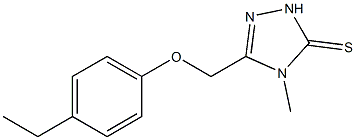 5-[(4-ethylphenoxy)methyl]-4-methyl-2,4-dihydro-3H-1,2,4-triazole-3-thione Structure