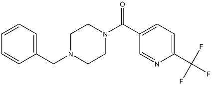 (4-benzylpiperazino)[6-(trifluoromethyl)-3-pyridinyl]methanone Structure