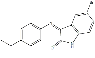 (3Z)-5-bromo-3-[(4-isopropylphenyl)imino]-1,3-dihydro-2H-indol-2-one Structure