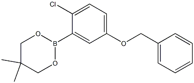 2-(5-Benzyloxy-2-chlorophenyl)-5,5-dimethyl-1,3,2-dioxaborinane 구조식 이미지