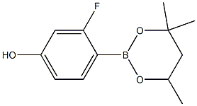 3-Fluoro-4-(4,4,6-trimethyl-1,3,2-dioxaborinan-2-yl)phenol Structure