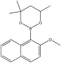 2-(2-Methoxynaphthalen-1-yl)-4,4,6-trimethyl-1,3,2-dioxaborinane 구조식 이미지