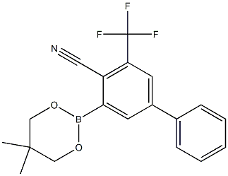 3-(5,5-Dimethyl-1,3,2-dioxaborinane-2-yl)-5-(trifluoromethyl)-1,1-biphenyl-4-carbonitrile Structure