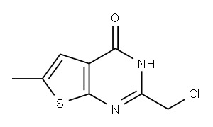 2-(Chloromethyl)-6-methylthieno[2,3-d]pyrimidin-4(3H)-one ,97% Structure