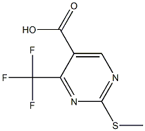 4-(Trifluoromethyl)-2-(methylthio)pyrimidine-5-carboxylic acid ,97% Structure