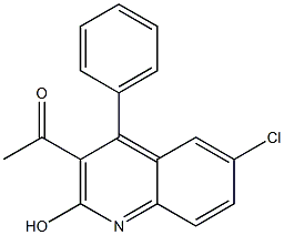 1-(6-Chloro-2-hydroxy-4-phenylquinolin-3-yl)ethanone ,97% 구조식 이미지