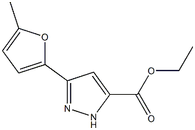 Ethyl 3-(5-methylfuran-2-yl)-1H-pyrazole-5-carboxylate ,97% 구조식 이미지