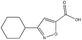 3-cyclohexylisoxazole-5-carboxylic acid 구조식 이미지