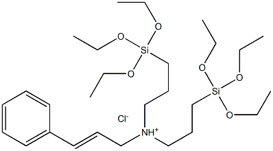 (styrylmethyl)bis(triethoxysilylpropyl)ammonium chloride,40% in ethanol Structure