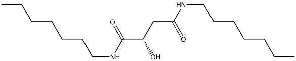 [S,(-)]-N,N'-Diheptyl-2-hydroxysuccinamide 구조식 이미지