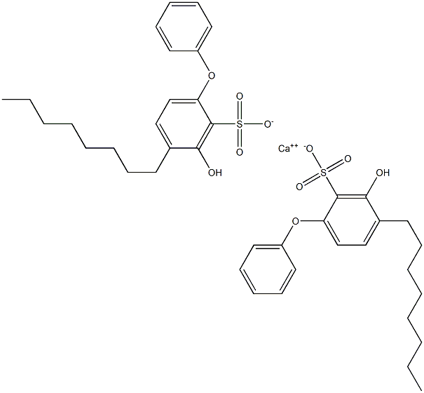 Bis(3-hydroxy-4-octyl[oxybisbenzene]-2-sulfonic acid)calcium salt 구조식 이미지